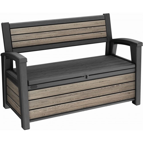 KETER DECO GARDEN BENCH 227L Úložná lavica, 133 x 61 x 89 cm, ashwood 17213853