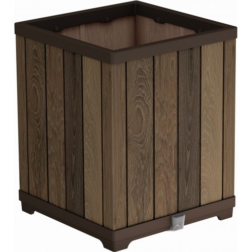 KETER DECO SQUARE TALL Kvetináč, 45,5 x 45,5 x 55 cm, walnut 17213623