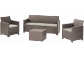 KETER ELODIE 3 SEATER Set záhradný s úložným stolom, cappuccino/béžová17212057