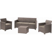 KETER ELODIE 3 SEATER Set záhradný s úložným stolom, cappuccino/piesková 17212057