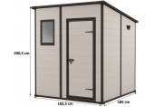 BAZÁR KETER MANOR PENT 6 x 6 záhradný domček, 183,5 x 185 x 200,5 cm, béžová 17208243 POŠK