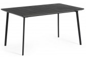 KETER METALEA Záhradný stôl, 146 x 87 x 75 cm, imitácia kovu čierna 17209811