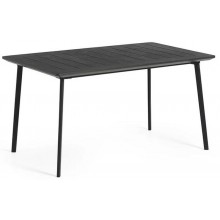 KETER METALEA Záhradný stôl, 146 x 87 x 75 cm, imitácia kovu čierna 17209811