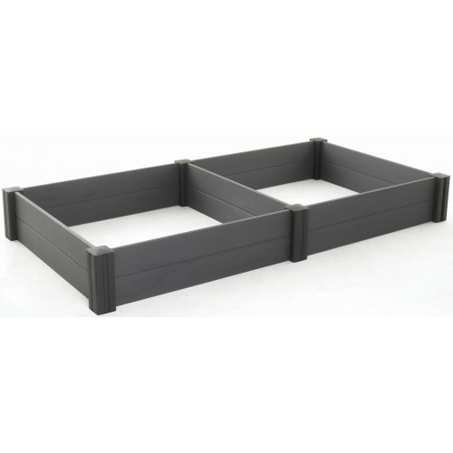 KETER VISTA MODULAR DUO Vyvýšený záhon, 121,5 x 121,5 x 27 cm (2x), sivý 17210708