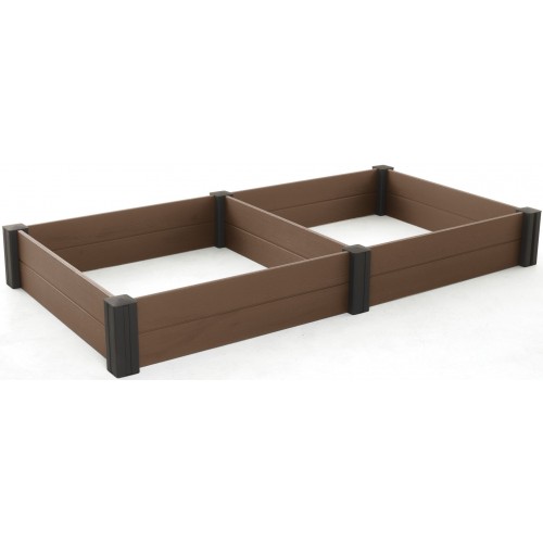 KETER VISTA MODULAR DUO Vyvýšený záhon, 121,5 x 121,5 x 27 cm (2x), hnedý 17210708