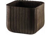 KETER CUBE PLANTER M Kvetináč, 30 x 30 x 30 cm, hnedá 17202066