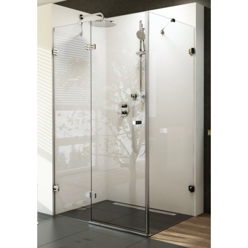 RAVAK BRILLIANT BSDPS-110/80 L sprchové dvere dvojdielne a stena transparent 0ULD4A00Z1