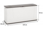KIS KARISMA 200L skladovací box 119x40x59cm biela/sivá