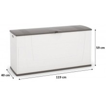 KIS KARISMA 200L skladovací box 119x40x59cm biela/sivá