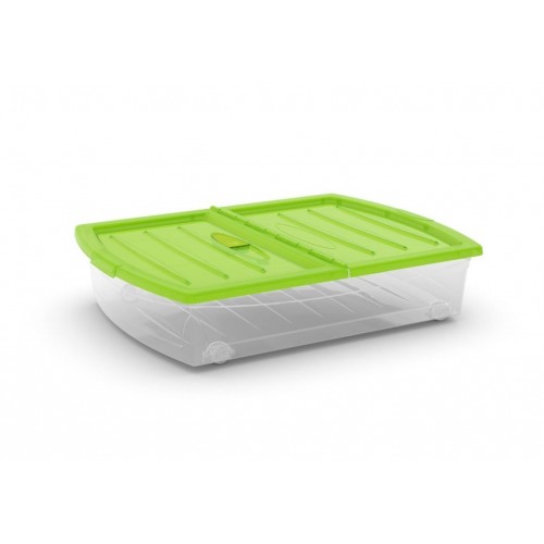 KIS SPINNING BOX XL 56L 77x58,5x17,5cm transparent / zelené veko KIS SPINNING BOX XL 56L 77x58,5x17,5cm transparent / zelené veko