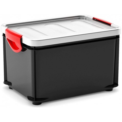 KIS CLIPPER BOX M 20L 40x28,5x24,5cm čierny/sivé veko