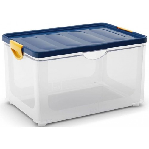 KIS CLIPPER BOX XL 60L 58x39x33,5cm transparentný/modré veko