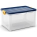 KIS CLIPPER BOX XL 60L 58x39x33,5cm transparentný/modré veko