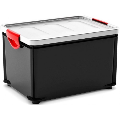 KIS CLIPPER BOX L 33L 47x33,5x28,5cm čierny/sivé veko KIS CLIPPER BOX L 33L 47x33,5x28,5cm čierny/sivé veko