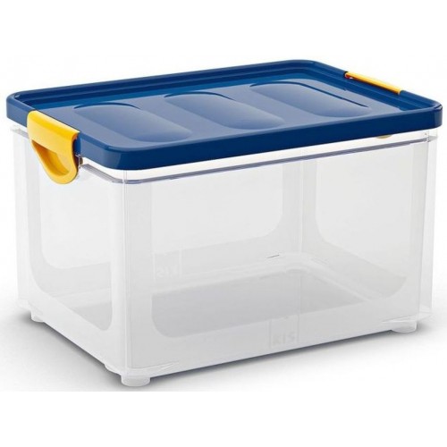 KIS CLIPPER BOX L 33L 47x33,5x28,5cm transparentný/modré veko