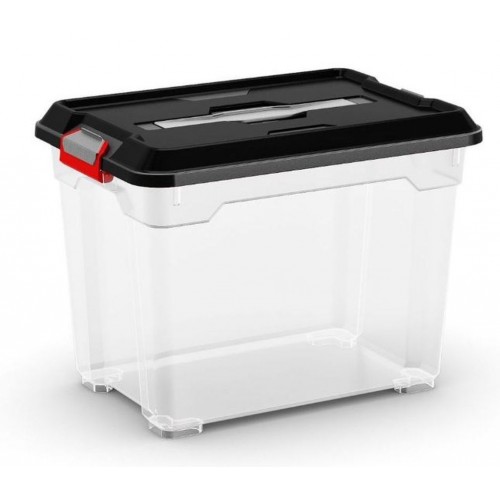 KIS MOOVER BOX S 18L 38x26,5x28,5cm transparent / čierny