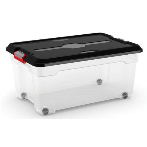 KIS MOOVER BOX L 45L 58x38x27cm transparent / čierny KIS MOOVER BOX L 45L 58x38x27cm transparent / čierny