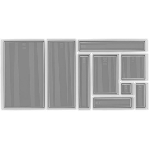 KIS SISTEMO SET 6ks Organizér 39x24x5cm transparentný/sivý