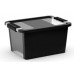 KIS BI BOX S 11L 36,5x26x19cm čierny/transparent
