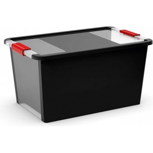 KIS BI BOX L 40L 55x35x28cm čierny/transparent