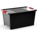 KIS BI BOX L 40L 55x35x28cm čierny/transparent
