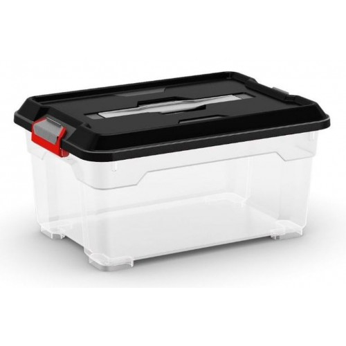 KIS MOOVER BOX XS 12L 38x26,5x18,5cm transparent / čierny