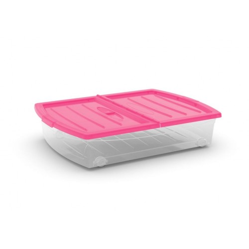 KIS SPINNING BOX XL 56L 77x58,5x17,5cm transparent / ružový KIS SPINNING BOX XL 56L 77x58,5x17,5cm transparent / ružový