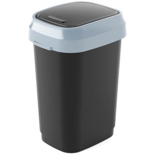 KIS DUAL SWING BIN L 50L odpadkový kôš 31x42x62cm čierny/sivý