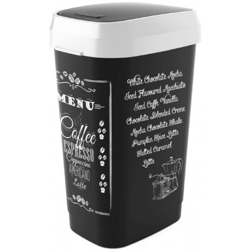KIS DUAL SWING BIN STYLE L 50L COFFEE MENU odpadkový kôš 31x42x62cm