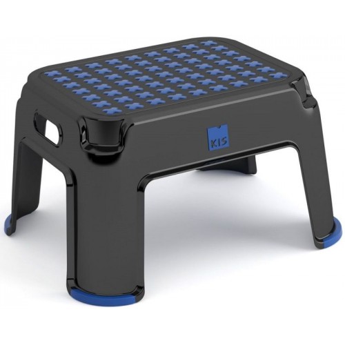 KIS PREMIUM Plastová stolička 36x43x24cm čierna/modrá