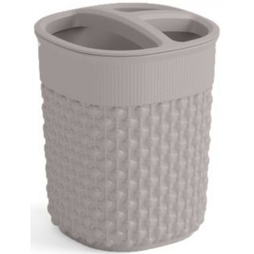 KIS FILO kelímok na zubné kefky 9x9x12cm taupe