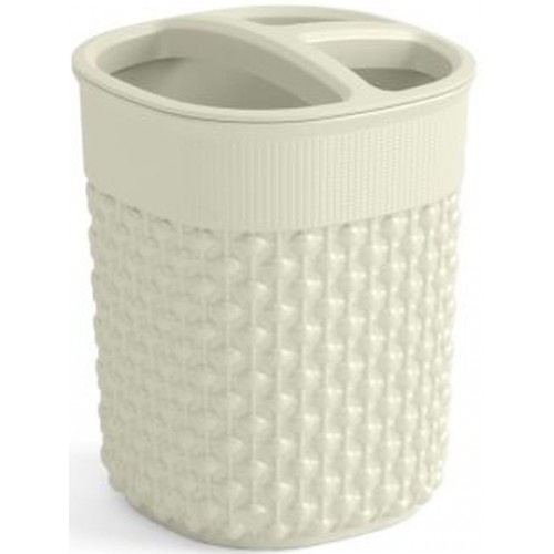 KIS FILO kelímok na zubné kefky 9x9x12cm krémový