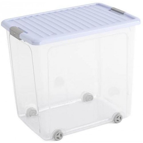 KIS W BOX XL 78l 57x39x52cm transparentný/sv.modré veko