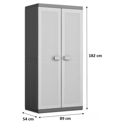 KIS LOGICO XL HIGH skriňa 89x54x182cm sivá/čierna