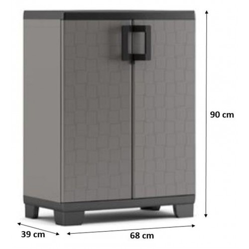 KIS UP LOW skriňa 68x39x90cm tmavo sivá