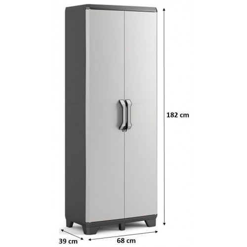 KIS GEAR HIGH skriňa 68x39x182cm sivá/čierna