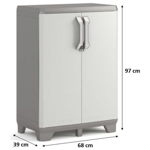 KIS TIDY LOW skriňa 68x39x97cm sivá