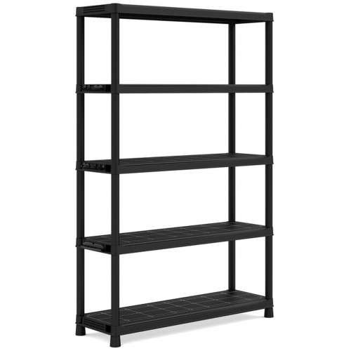 KIS PLUS 120/5 regál 187x120x40 cm, čierna 9502 KIS PLUS 120/5 regál 187x120x40 cm, čierna 9502