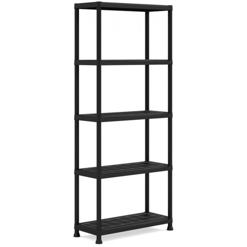 KIS PLUS 75/5 regál 176x75x32 cm, čierna 9509