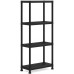 KIS PLUS 60/4 regál 135x60x30 cm, čierna 9503