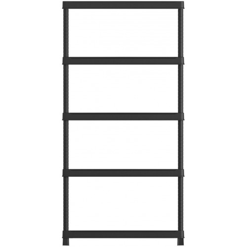 KIS PLUS 80/5 regál 187x80x40 cm, čierna 9504 KIS PLUS 80/5 regál 187x80x40 cm, čierna 9504