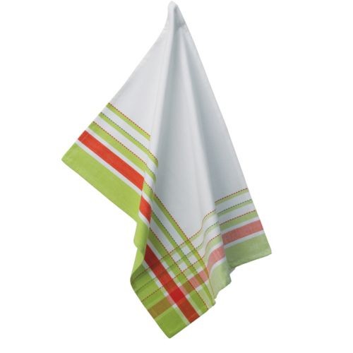 KELA Utierka na riad AMALIE 70x50 cm biela s pruhmi KL-10700