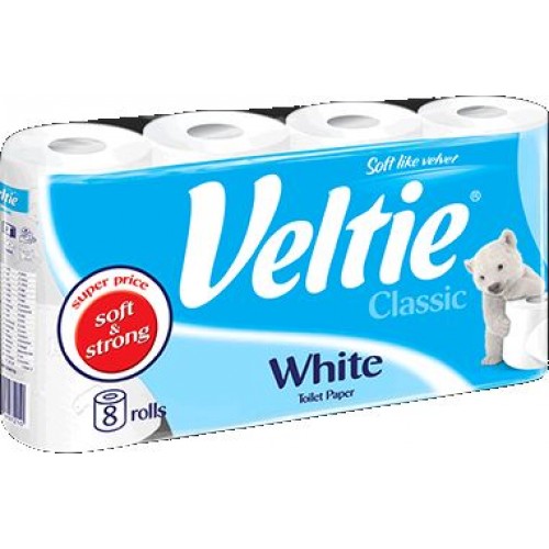 KLEENEX® Welcomes Veltie Toaletný papier 8 kotúčov, 2-vrstvový, biely 148552