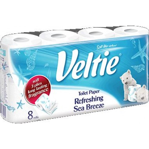 KLEENEX® Welcomes Veltie Toaletný papier 8 kotúčov, 3-vrstvový, sea breeze 4100113