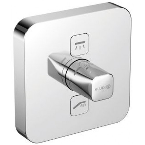 KLUDI Push Batérie pod omietku pre 2 spotrebiče, chróm 387110538