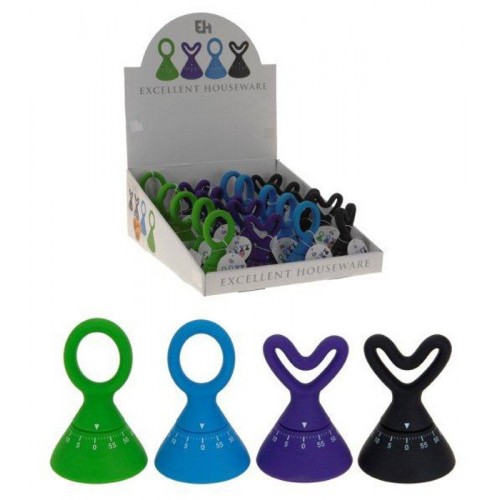 KAISERHOFF Minútka plastová srdca, čierna KO-935999cern