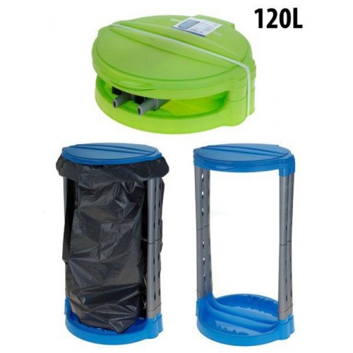 KAISERHOFF Stojan s poklopom plastový na vrecia 120 l, modrá KO-Y54910050modr
