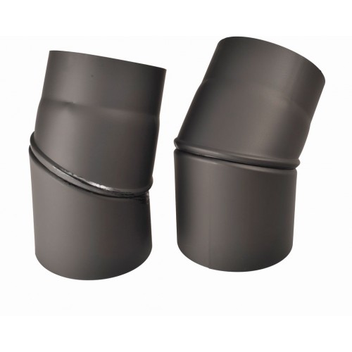 Koleno dymovodu, prestaviteľné 160mm0-45 ° (1,5) čierna