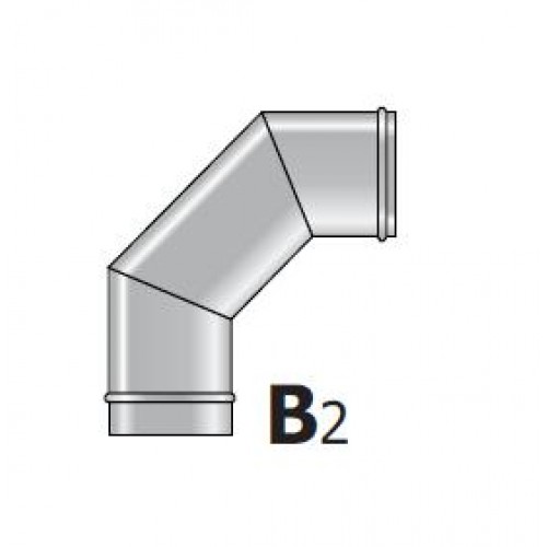 Koleno dymovodu 80/90 ° pre kachle na pelety EC90/80