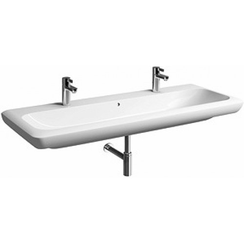 KOLO Life! umyvadlo 130 cm, se dvěmi otvory pro baterii, s přepadem, Reflex M21530900